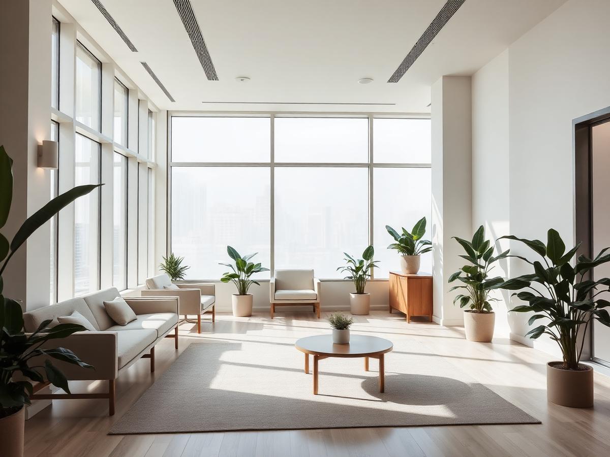 Interno elegante di una moderna clinica privata