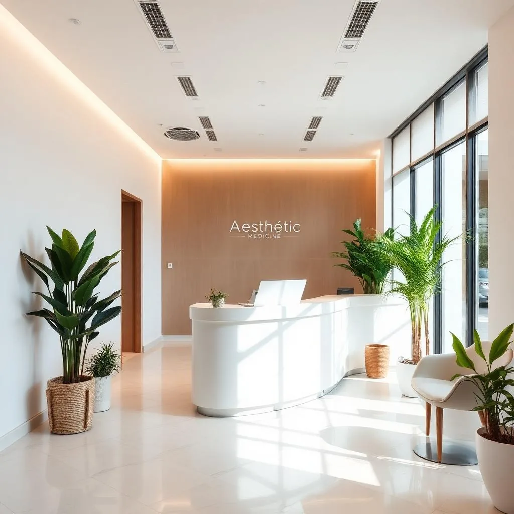 Reception di una moderna clinica di medicina estetica